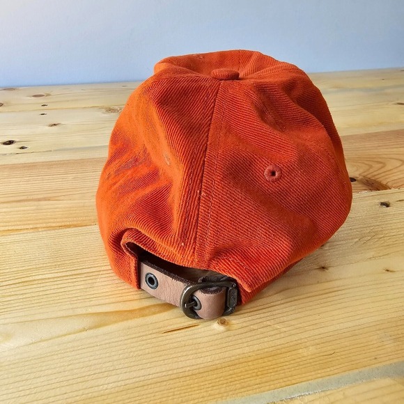 Harley-Davidson Hat Cap Big Logo Orange Motorcycles Biker Adjustable Strap - Picture 3 of 9